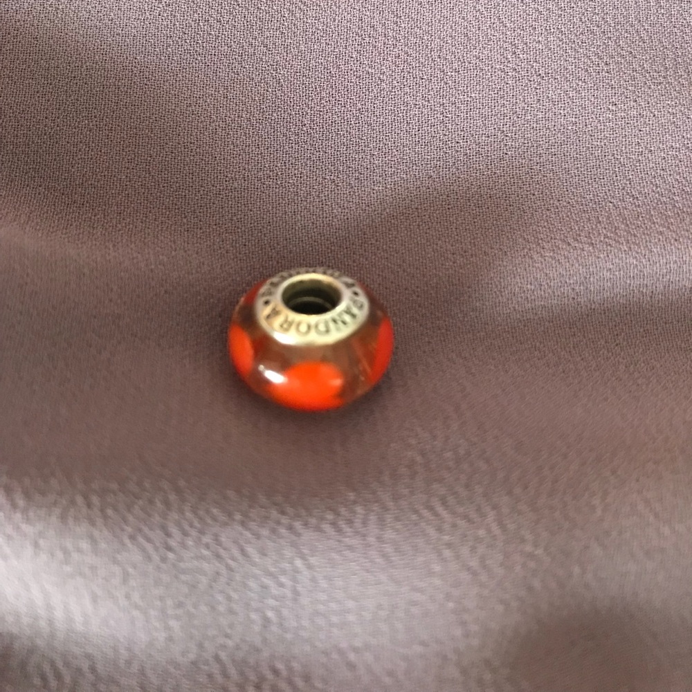 Glass Pandora Heart Charm